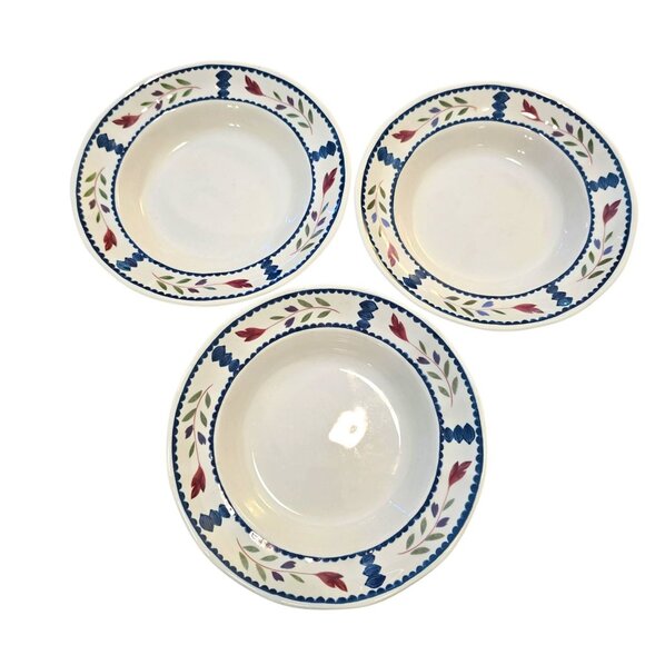 Adams Lancaster Ironstone Bowls English Set Of 3 Soup Salad Sides Cm2129 - Picture 1 of 5